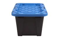 Bac Robuste Ramtuff 45 litres noir et bleu Bac Ramtuff de 45 litres avec couvercle bleu