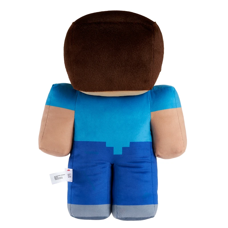 Minecraft-Steve-Peluche géante de 40 cm au design pixélisé