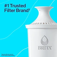 Distributeur de filtration d’eau Brita d’une capacité de 27 tasses, réduit le goût et l’odeur de chlore dans l’eau du robinet, filtre pouvant traiter 151 L, modèle Ultramax gris