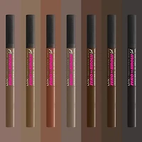 NYX PROFESSIONAL MAKEUP, Gel à sourcils longue tenue Zero to Brow, Gel liquide à 2 extrémités, Formule végétalienne - Taupe
