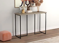 Safdie & Co. Console Table 39L Dark Taupe Black Metal