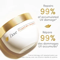 Masque revitalisant Réparation en profondeur de 99 % des dommages capillaires causés par Dove Radical Recovery les UV UV Repair & Glow avec perles Lumi-Beads fondantes 260g