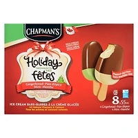 Chapman's Holiday Moments Gingerbread & Mint Ice Cream Bars in a Box, 8 x 55mL