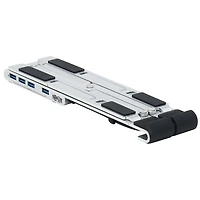 Tripp Lite Laptop Stand with 4-Port USB 3.2 Hub, 4x USB-a, Thunderbolt 3, PD Charging, Silver