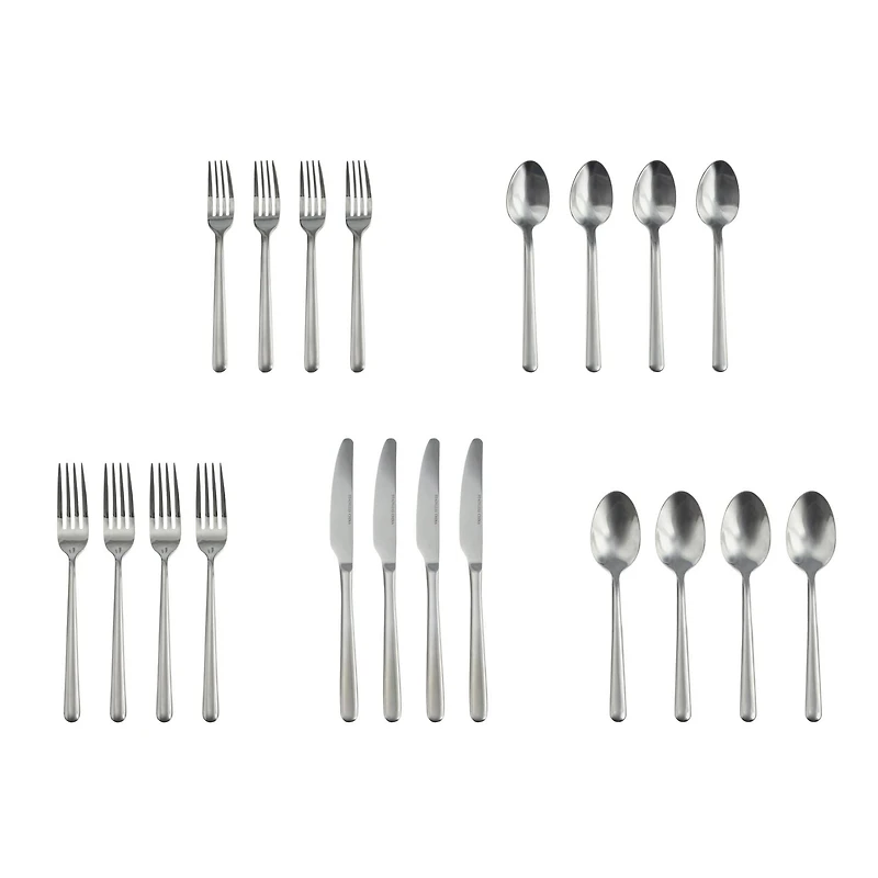 Ensemble de 20 pièces couverts de Hometrends, Argent Ensemble de couverts 20 pièce