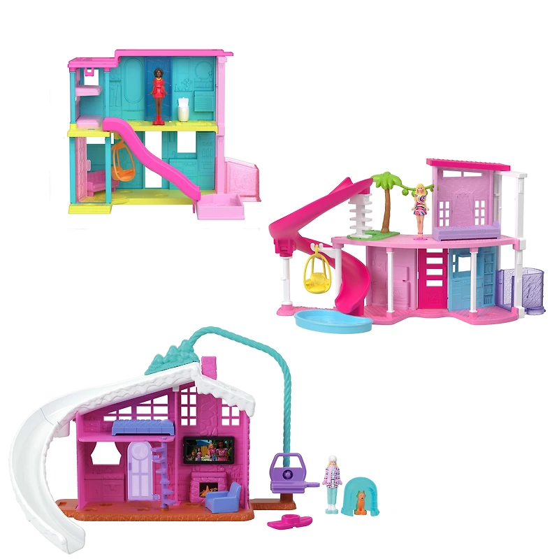 Barbie Mini Barbie Land Doll House Playsets with 1.5-Inch Doll, Furniture & Accessories (Styles May Vary)