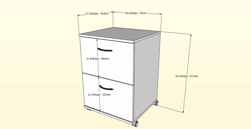 Nexera Essentials 2 Drawer Mobile File Cabinet #6093