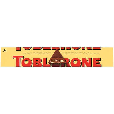Tablette de chocolat au lait TOBLERONE avec nougat au miel et aux amandes 100 g