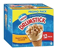 DRUMSTICK Sweet N' Salty Caramel Sundae Cones