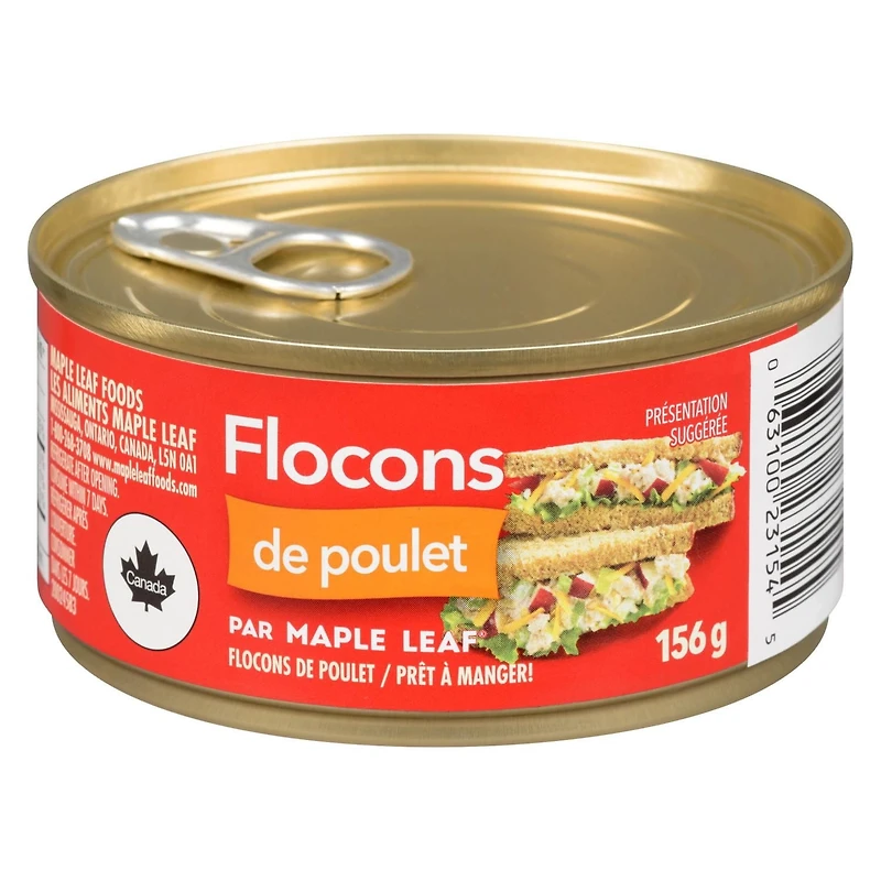 Flocons de poulet de Maple Leaf 156g
