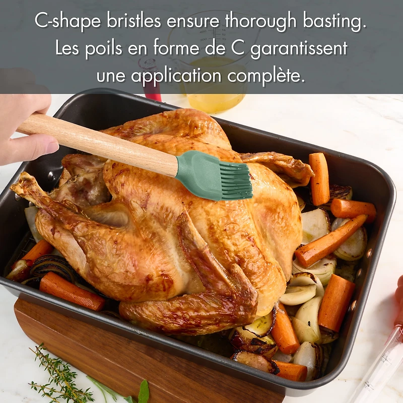 Pinceau de cuisine à badigeonner Tout-Pour-Célébrer en Silicone, Vert Pinceau à badigeonner Tout Pour Célébrer