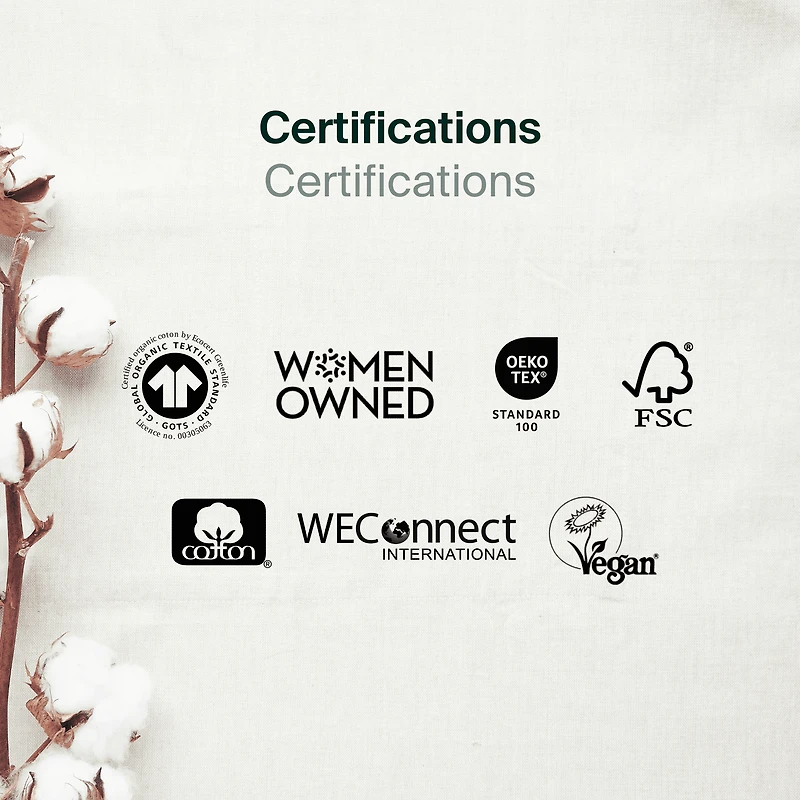 Iris + Arlo Serviettes Biologique, Super, 100 % coton, Sans Parfum, Non Toxique, Sans Plastique (14 unités)