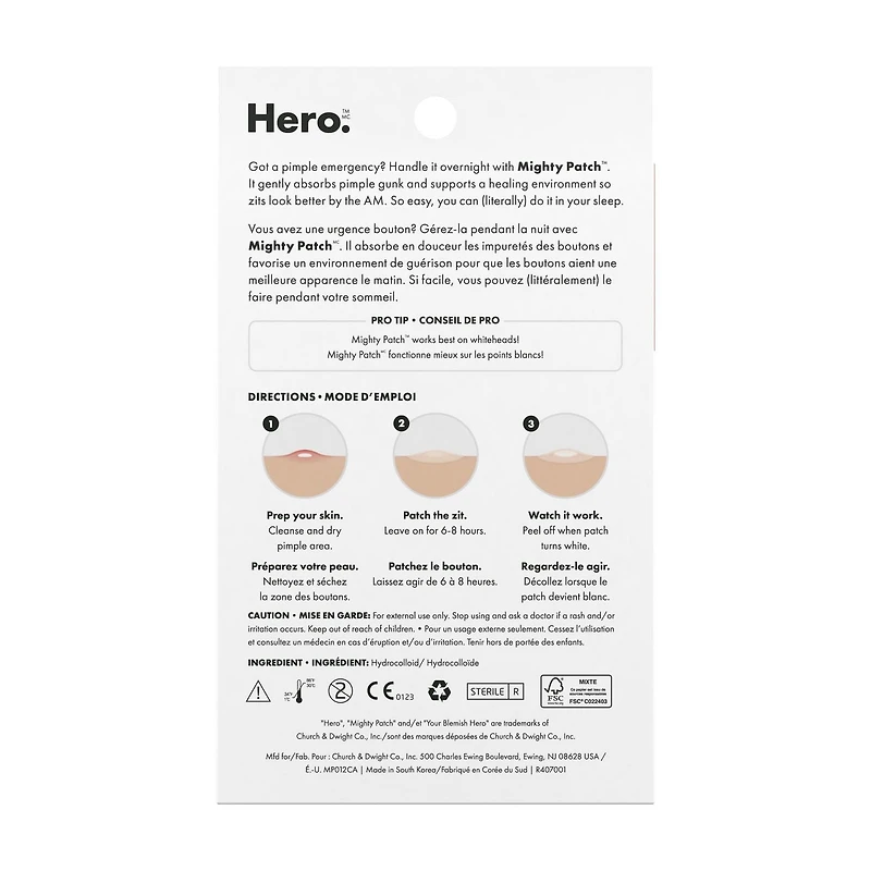 Hero Mighty Patch Original 24ct, The pimple emergency patch.