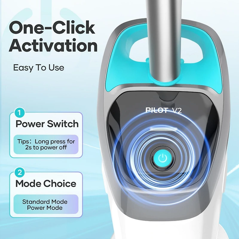 Aiper Pilot V2 Rechargeable Handheld Pool Vacuum Cleaner, for Above-Ground Inflatable Pools, Hot Tubs, Works with Pool Poles