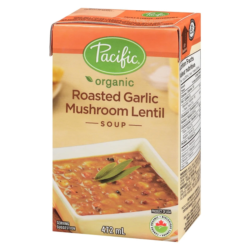 Pacific Foods Soupe Legumes Lentilles Champignons