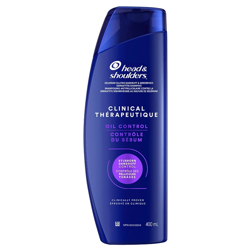 Head & Shoulders Défense Clinique contre les Pellicules + Shampooing Avancé de Contrôle du Sébum 400 ml