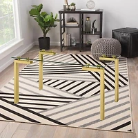 Table à manger Emma en or, table à manger rectangulaire, table à manger en verre, table à manger en acier inoxydable, table à manger en verre transparent, table à manger rectangulaire moderne, table à