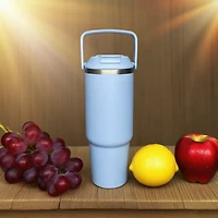 MAINSTAYS 30oz acier inoxydable Tumbler bleu, taille: 9,48 pouces (H) * 3,14 pouces (Dia) MAINSTAYS 30oz acier inoxydable Tumbler bleu