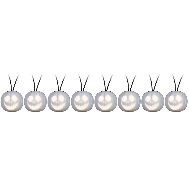 Battery Operated EmoteGlow Light String S/8 Musical Jack Skellington HALL Disney (Classic White)