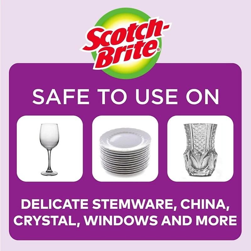 Scotch-Brite® Delicate Duty Scrub Sponge, Pack of 3