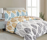 Marina Decoration Ultra Soft Luxury Fluffy Goose Down Alternative Bed in a Bag Rich Printed Comforter Set Includes Sheet Set