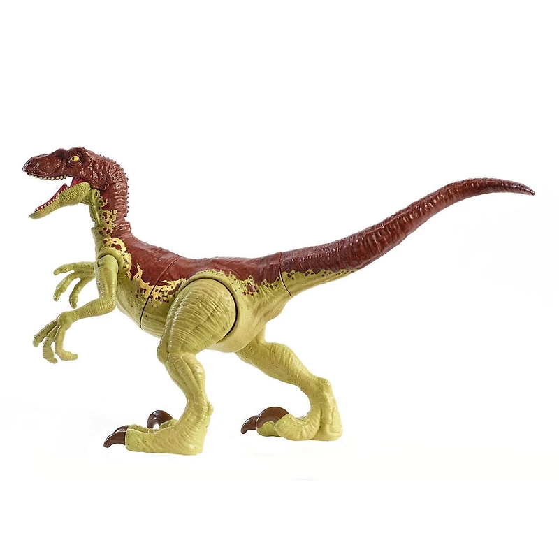 Figurine articulée Vélociraptor Attaque Féroce, inspirée de la série « Jurassic World: la Colo du Crétacé »
