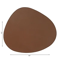 IH Casa Decor Reversible Pleather Pebble Placemat Tan - Set of 12