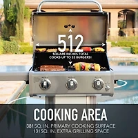 Kenmore Gril à gaz sur pied à 3 brûleurs - Perle