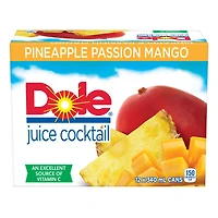 Dole Cocktail de Jus Ananas Passion Mangue 12 x 340 mL, Canettes 12x340mL
