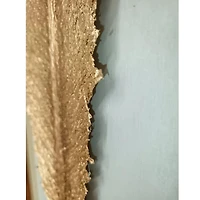 Golden Leaf Art Brown Background with Golden Frame