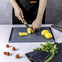 Thyme & Table 3-Piece Poly Cutting Boards Blue - SM 8.5x12", MD 10"x14", LG 12"x16"