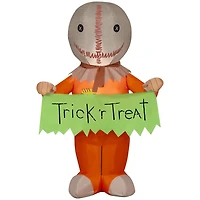Sam gonflable d'Halloween avec bannière « Trick 'r Treat »