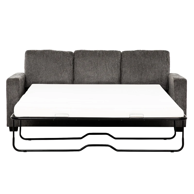 Valencia 81in. Grey Queen Size Sleeper Sofa Bed with USB & Outlet