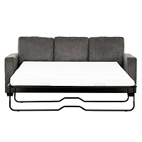 Valencia 81in. Grey Queen Size Sleeper Sofa Bed with USB & Outlet