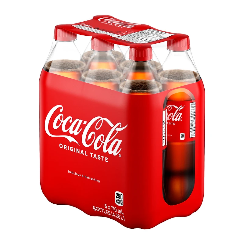 Coca-Cola Bottles, 710 mL, 6 Pack, 6 x 710 mL