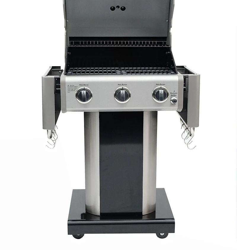 Kenmore 3 Burner Pedestal Gas Grill - Black