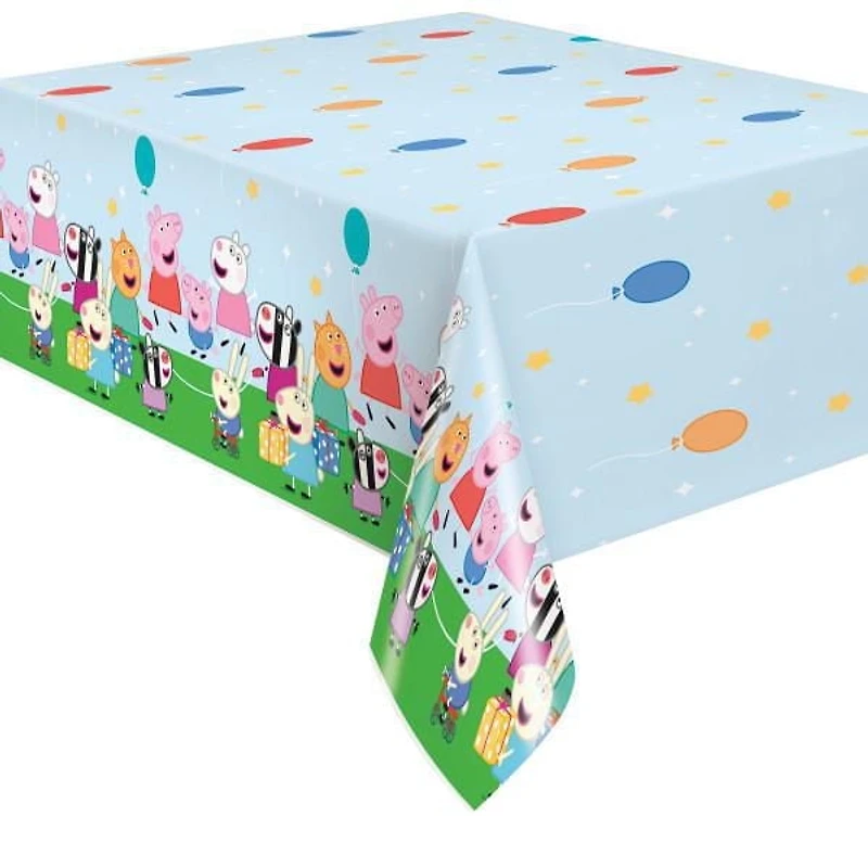 Nappe en plastique Peppa Pig, 84 po x 54 po Jetable et résistante à l'eau