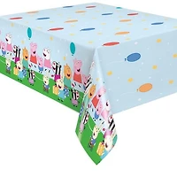 Nappe en plastique Peppa Pig, 84 po x 54 po Jetable et résistante à l'eau