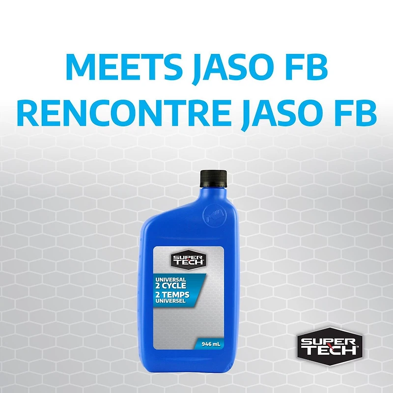 Huile moteur universelle 2 temps Super Tech 946 ML