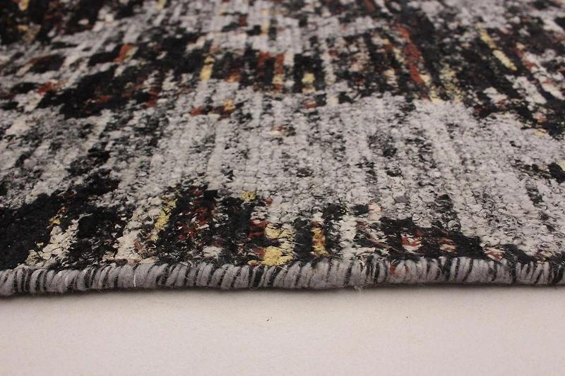ECARPETGALLERY 5'5" x 7'9" Transitional Sari Silk Hand-knotted Area Rug for Living Room, Dining Room and Bedroom in Grey