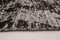 ECARPETGALLERY 5'5" x 7'9" Transitional Sari Silk Hand-knotted Area Rug for Living Room, Dining Room and Bedroom in Grey