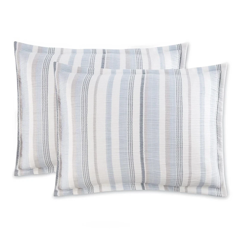 Mainstays 5-Piece Yarn Dyed Stripe Comforter Set, Double/Queen, Includes storage bag