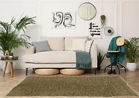 New Flokati 1400gr 5' x 8' Area Rug, Mushroom