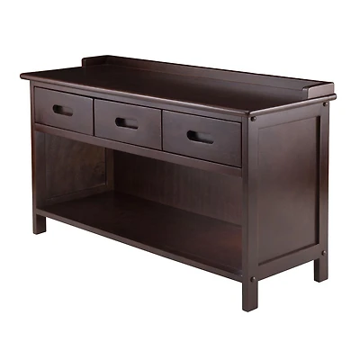 Adriana Storage bench with 3 drawers in walnut finish , item 94038