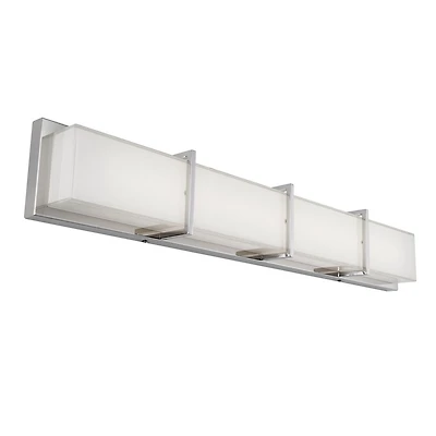 Artika Subway LED Integrated 35-inch 4-Section Vanity - Chrome Finish