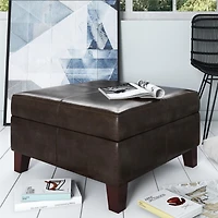 Pouf carré avec rangement de la marque « Dorel Living », Meuble de salle de séjour (espresso)