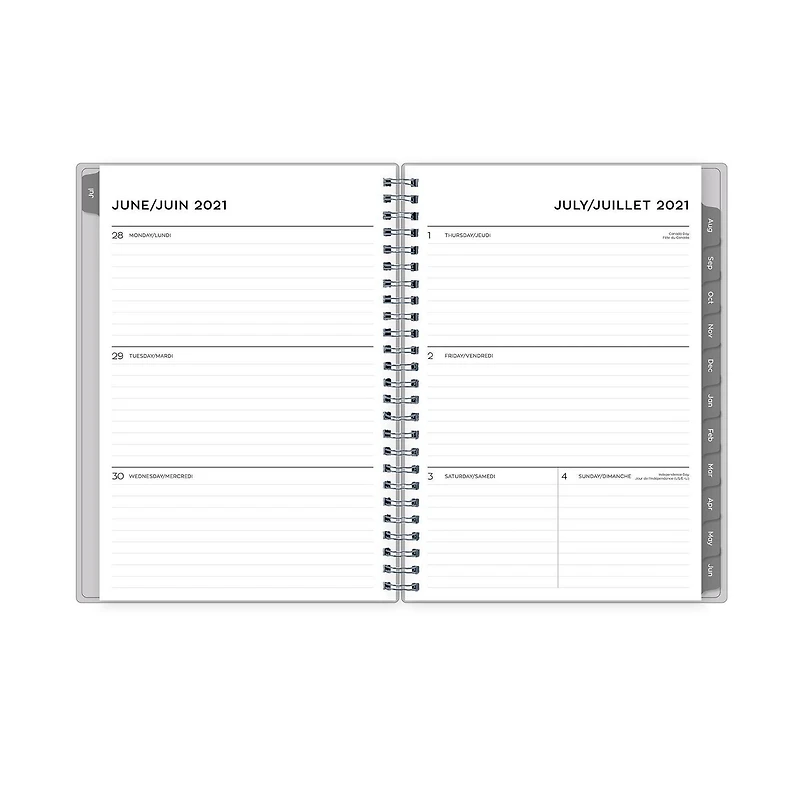 Agenda hebdomadaire/mensuel Blue Sky Notes Becca, format moyen, 2021-2022