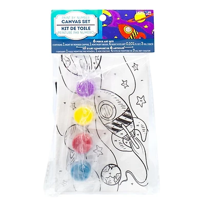 Paint by Number Galaxy Canvas – 6 Piece Set