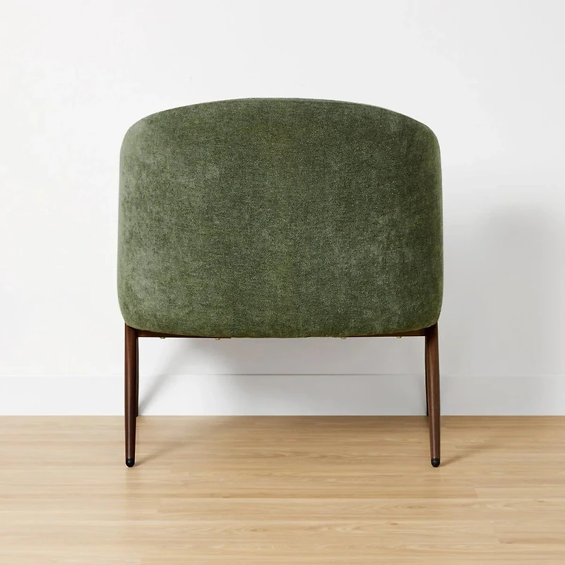 Fauteuil de salon en chenille Anko, Sauge