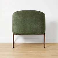 Fauteuil de salon en chenille Anko, Sauge